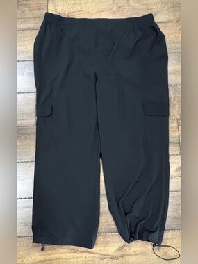 Black LIVI active pants cinch leg bottoms size 22/24 NWT